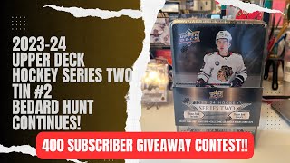 202324 Upper Deck Hockey Series Two Tin #2 Bedard Hunt Continues!