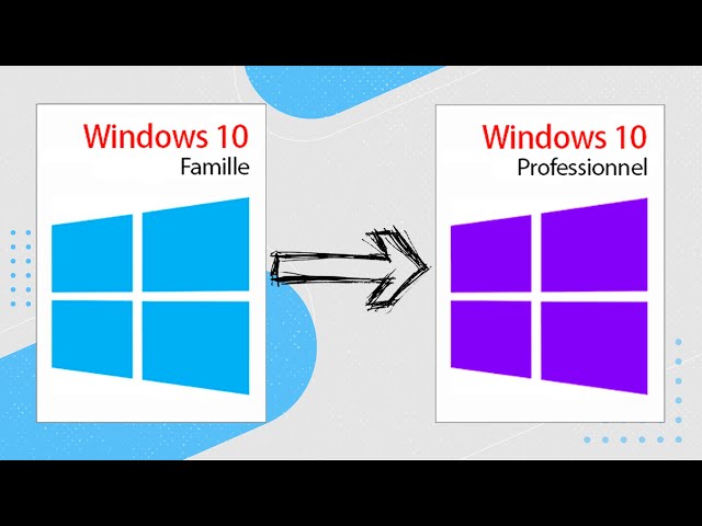 Clé de migration Windows 10 famille vers pro