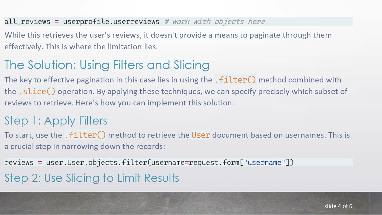 How to Paginate EmbeddedDocumentListField Objects in Mongoengine