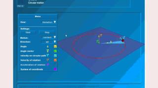 Circular motion of a mass point; www.bigs.de