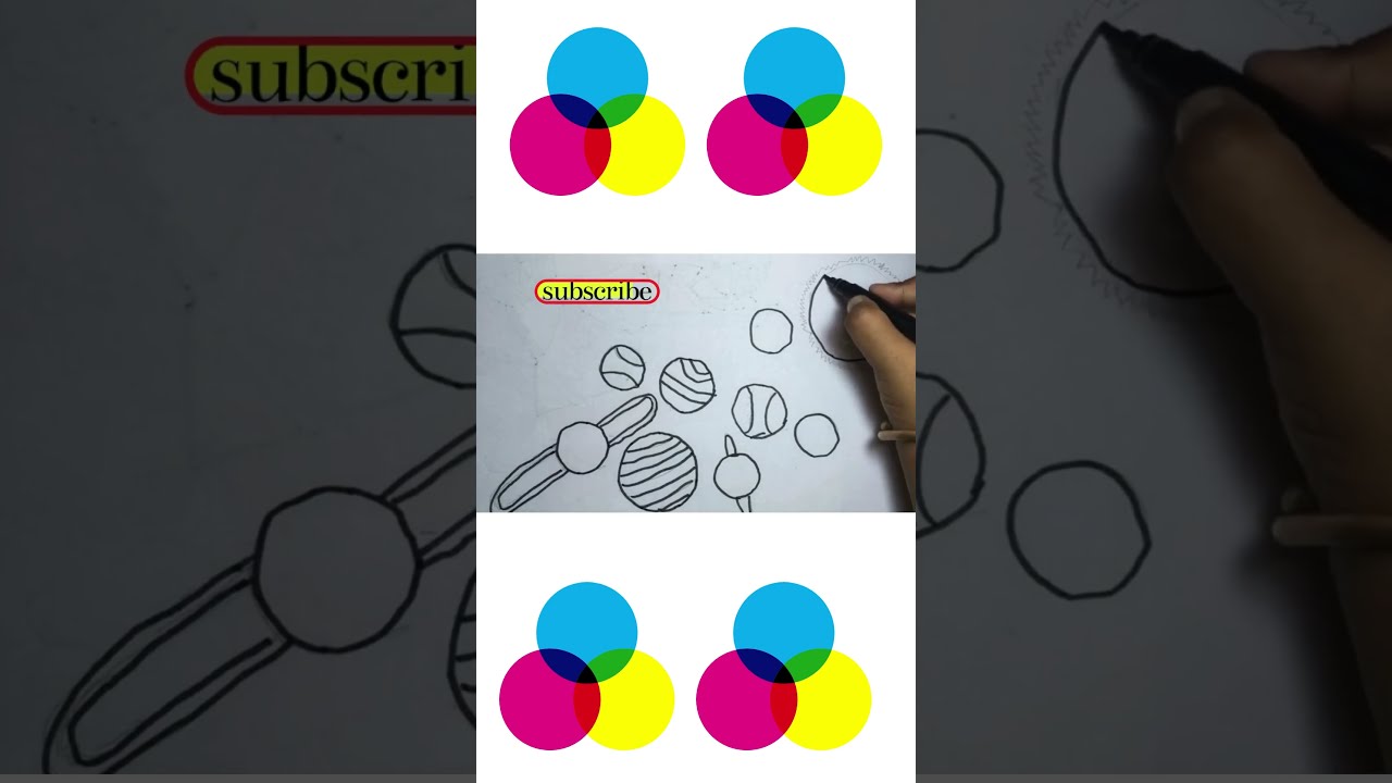 Colorful Planets Sketching Activity for Children !  Solar System Drawing for Kids !