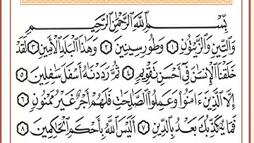 سورة التين حدر للمراجعة مكررة عدة مرات.
