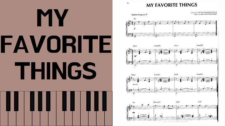 My Favorite Things Piano version - Piano performance video thumbnail