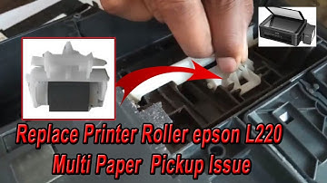 Replace Printer Roller epson L220 | Multi Paper  Pickup Issue and Red Light Blinking