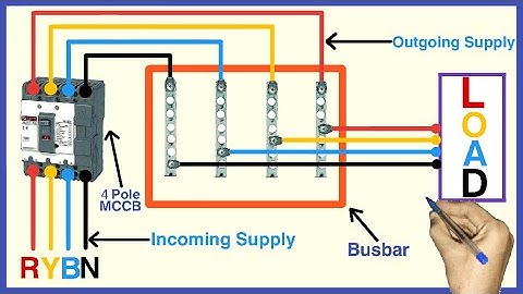 How To Connect 4 Pole MCCB With Busbar || Busbar Connection Diagram || Wiring Diagram