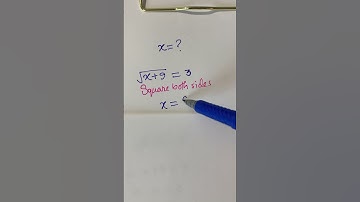 #shorts #maths #x=? When square root(x+9) = 3