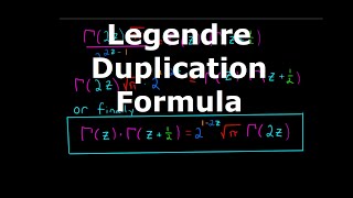Legendre Duplication Formula