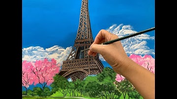 “The Eiffel Tower” Acrylic Painting by Noann Kocher