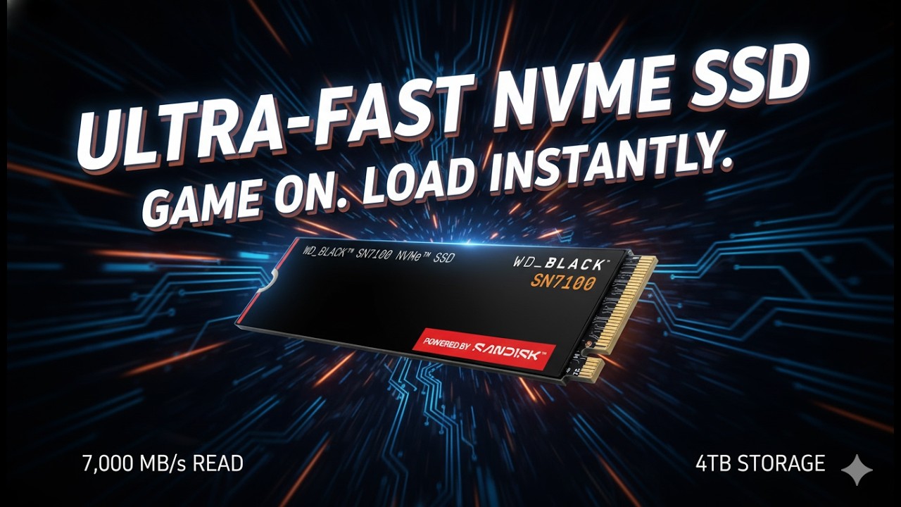 WD_Black SN7100 4TB NVMe SSD – Best Gen4 High‑Capacity Drive? 7 GB/s Speeds