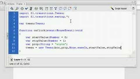 Simple Using Tweens in ActionScript 3.0