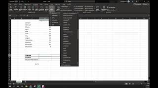 Excel: Statistic Formulas Available in Formulas Tab