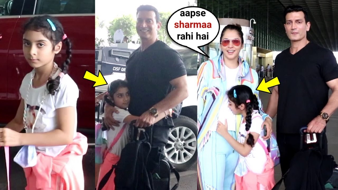 Isha Kopikkar Daughter Rianna Narang Hugs Daddy Timmy Getting SHY Of Cameras😁