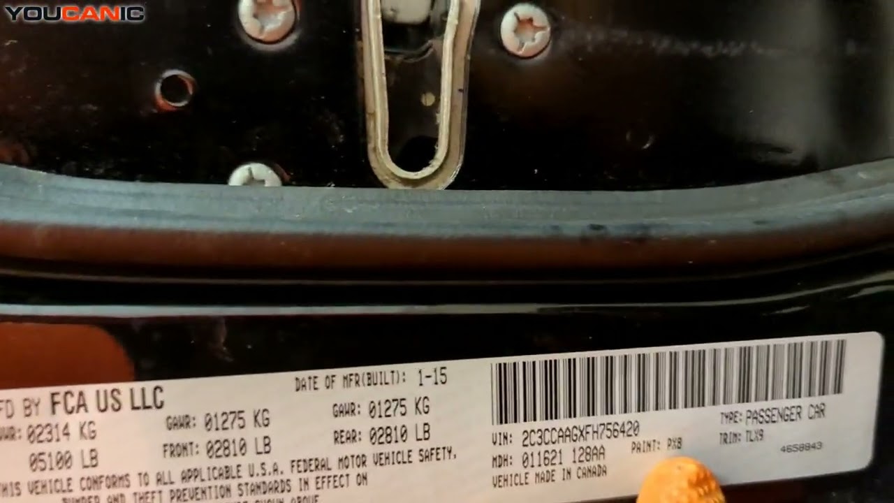 2006-2023 Chrysler 300 Paint Code Location - Find Your Car's Color Code