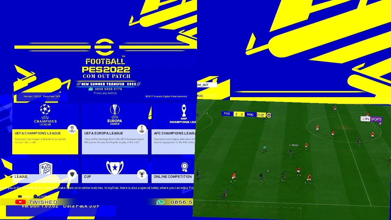 E FOOTBALL PES 2022 PS3 COM OUT PATCH v3.09 CFW/OFW[ link?] - YouTube