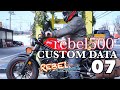 rebel500 CUSTOM DATA 07 アールズギア ワイバンクラシック ウインカー LEDテールランプ タコメーター レブル500 カスタム REBELCHANNEL