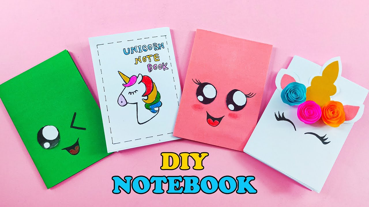 How to make Notebook/Easy & Beautiful Notebook/Handmade Notebook/Paper ...