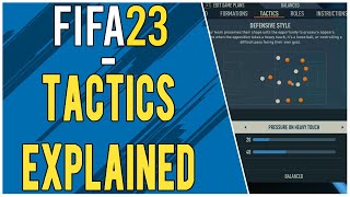 All Custom Tactics Instructions Explained in FIFA 23