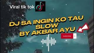 DJ SA INGIN KO TAU SLOW |BY AKBAR AYU.