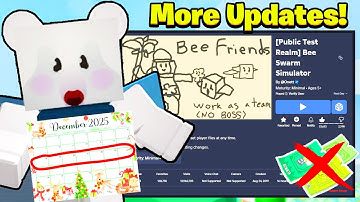 BEESMAS NEXT WEEK! GOOD NEWS, MORE TEST REALM UPDATES, AND MORE! (Bee Swarm Simulator)