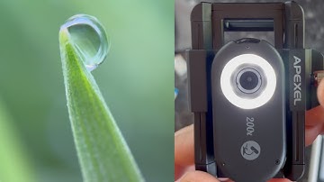 APEXEL Phone Microscope Lens, 200X Phone Micro Lens Nano Zoom for Android/iPhone With LED UV Light