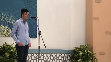 أذان ممثل المكفوفين القارئ حسين الطفيلي في مسابقة الغدير الوطنية  الثانية للأذان