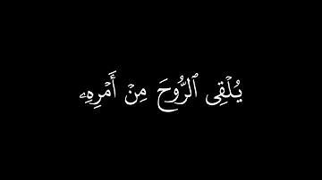 هو الذي يريكم اياته | كرومات قران | سورة غافر ١٣-١٧ | شاشة سوداء | خلفيه سوداء | احمد النفيس