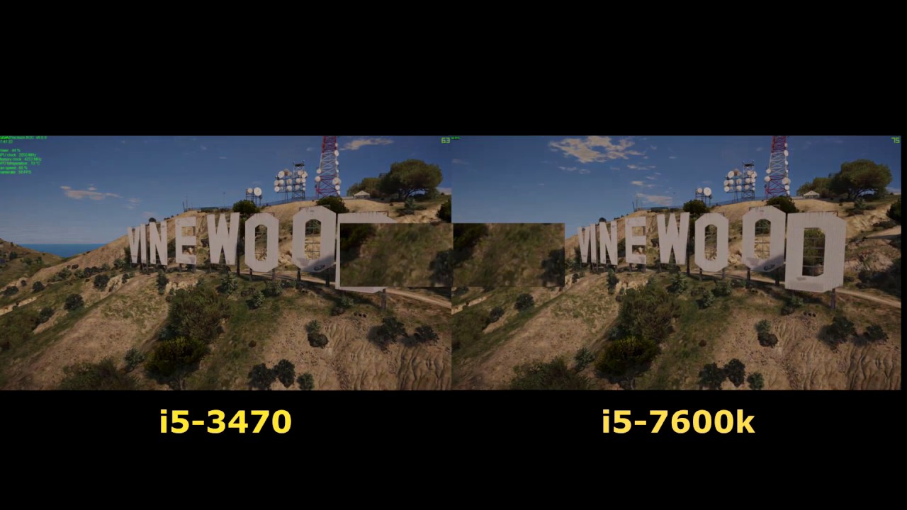 Core I5 7600k Vs I5 3470 Kabylake Vs Ivy Bridge 5 Games Side By Side Benchmark Comparison Youtube