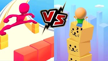Cube Surfer 3D -vs- Stack Surfer 3D || All Levels Android iOS Gameplay Walkthrough