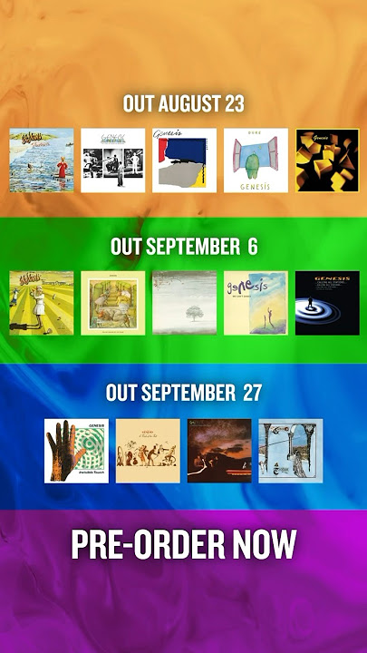 Genesis studio albums from 1970-97 will be pressed on 180g vinyl and reissued worldwide this summer.