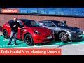 Comparativa Ford Mustang Mach-E - Tesla Model Y | Prueba / Test / Review en español | coches.net