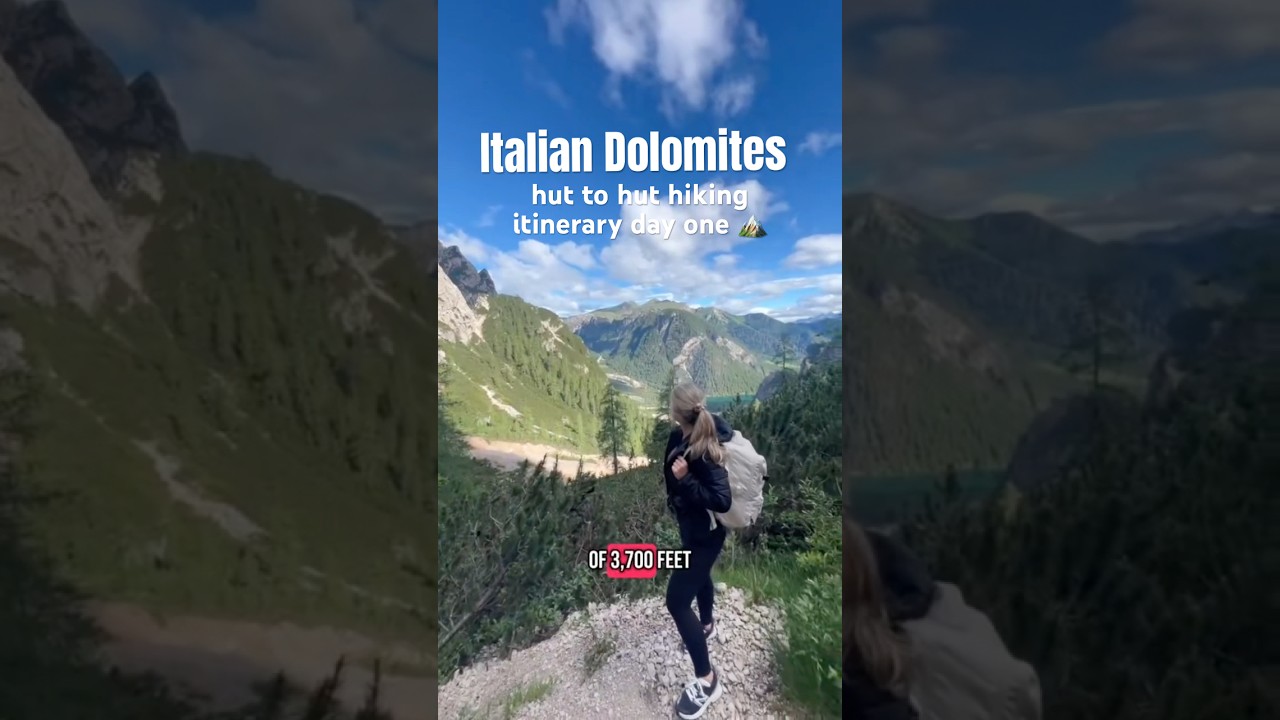 Hiking hut to hut across the Dolomites. What I packed, my route & where I stayed. 