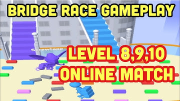 Game Kids Run Race 3D Walkthrough | Bridge Race Gameplay| Level 8,9,10 #bridgerace