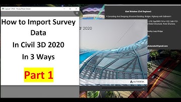 Road Design Part 1   Importing Survey Data 3 Ways  in Civil 3D 2020 Amharic  By Abel M