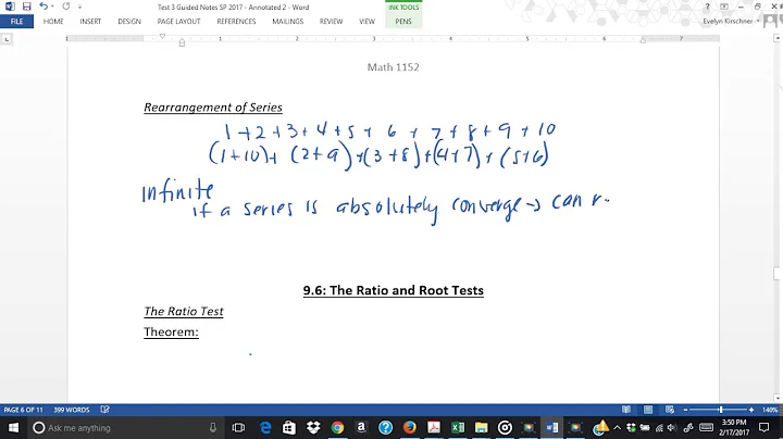Section 9 5 Rearrangement of Series