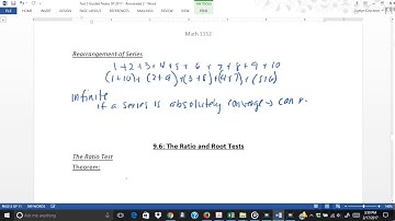 Section 9 5 Rearrangement of Series