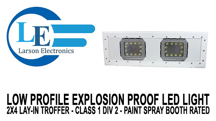 Low Profile Explosion Proof LED Light - 2x4 Lay-In Troffer - Class 1 Div 2 - Paint Spray Booth Rated
