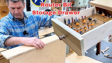 Make a Router Bit Storage Drawer / Woodworking Organization