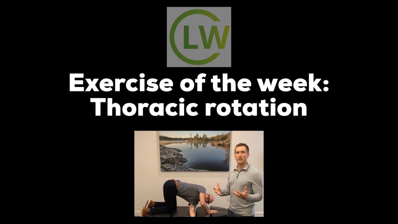 Thoracic Rotation Pool Exercise Exercise of the week: Thoracic rotation - YouTube