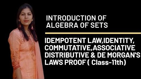 INTRODUCTION OF ALGEBRA OF SETS || BASICS OF EXERCISE-1.4 || 11-Standard