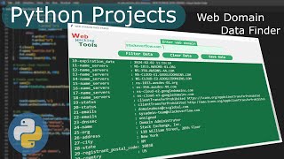 Python Projects: Web Domain Data Finder