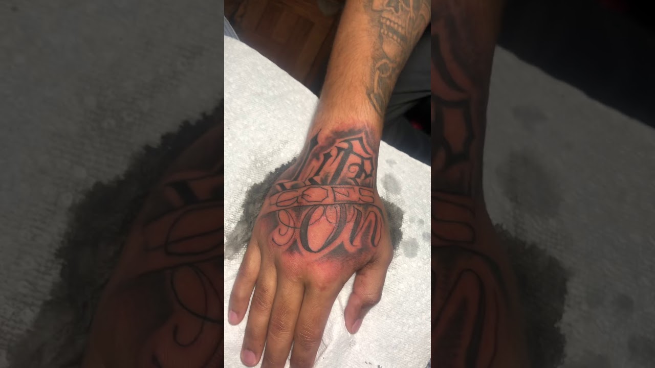 Hand tattoo - YouTube