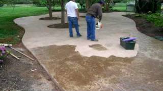 Stamped Concrete Patio Time Lapse by ConcreteVa