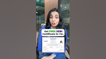 Get SEBI & NISM Certified For FREE!