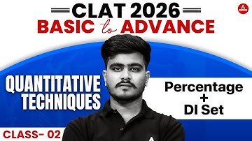 CLAT 2026 - Quantitative Techniques  - Percentage & DI set | CLAT Quantitative Techniques
