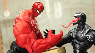 Spider-man vs Venom Battle on Wrestling Hands In Spider-verse | Figure Stop Motion