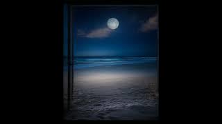 relaxing music for sleep, musik relaksasi, pemandangan pantai di malam hari, beach, strees relief
