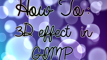 ♡How to make a picture look 3D in GIMP♡