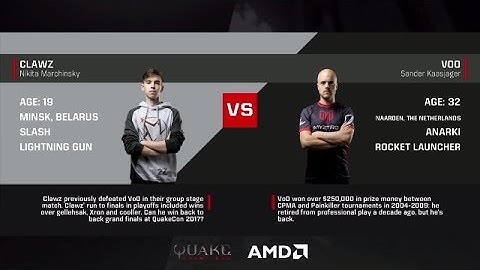 clawz vs Vo0 | QC 1on1 QWC QuakeCon 2017 [Grand Final]