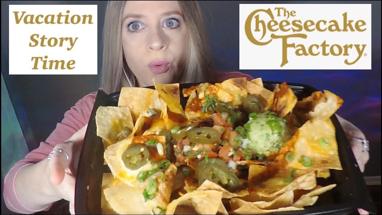 ASMR Eating Cheesecake Factory Nachos Story Time My Cruise Vacation