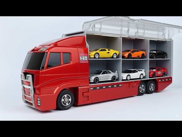 Tomica開封ASMR：プレミアム高級車を丁寧に収納（NSX／GT‑R入り